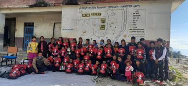 Bags distributed in 3 schools of Rasuwa District